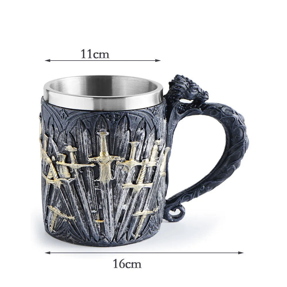 

Resin crafts right game mug wine glasses creative gifts