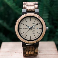 relogio masculino customize wood watch men wristwatches quartz movement calendar week display erkek kol saati dropshipping