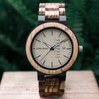 Мужские наручные часы BOBO BIRD Wood, кварцевые часы для мужчин, часы с календарем, дисплей недели в подарочной коробке, erkek kol saati