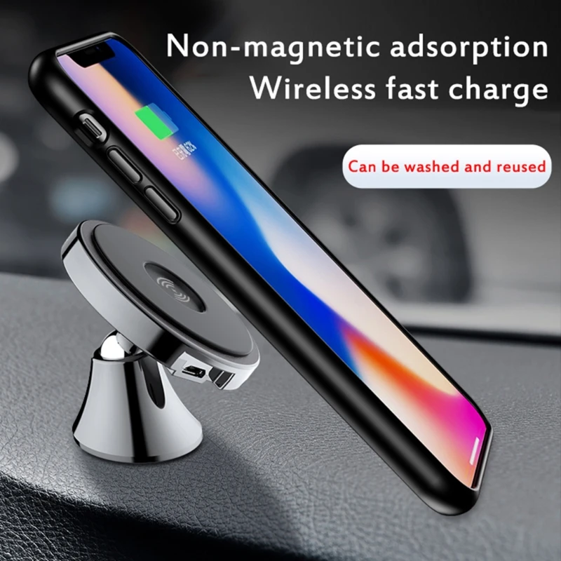 

Автомобильное Быстрое беспроводное зарядное устройство для-iPhone 8 XS 10 Вт, автомобильное беспроводное зарядное устройство для Samsung Galaxy S8 S9 S10 ...