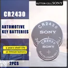 2 шт.лот, Оригинальный сотовый телефон SONY CR2430, 3 в, литиевые батареи для часов, пультов дистанционного управления, компьютера, калькулятор, слуховой аппарат