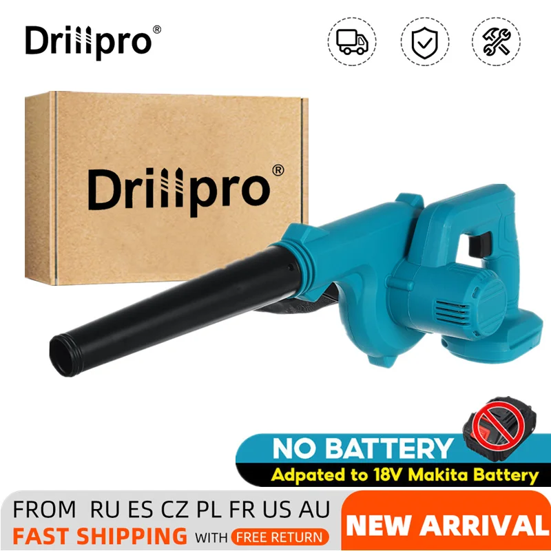 

Беспроводной Электрический воздуходувка Drillpro 2 в 1, выдувная Воздуходувка с листьями, пылесборник для ПК, инструменты для сбора пыли для Makita,...
