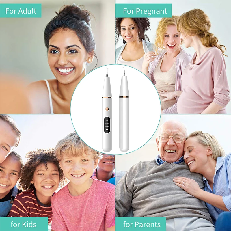 

Electric Sonic Dental Calculus Scaler Oral Teeth Tartar Remover Plaque Stains Cleaner Removal Teeth Whitening Portable with LED