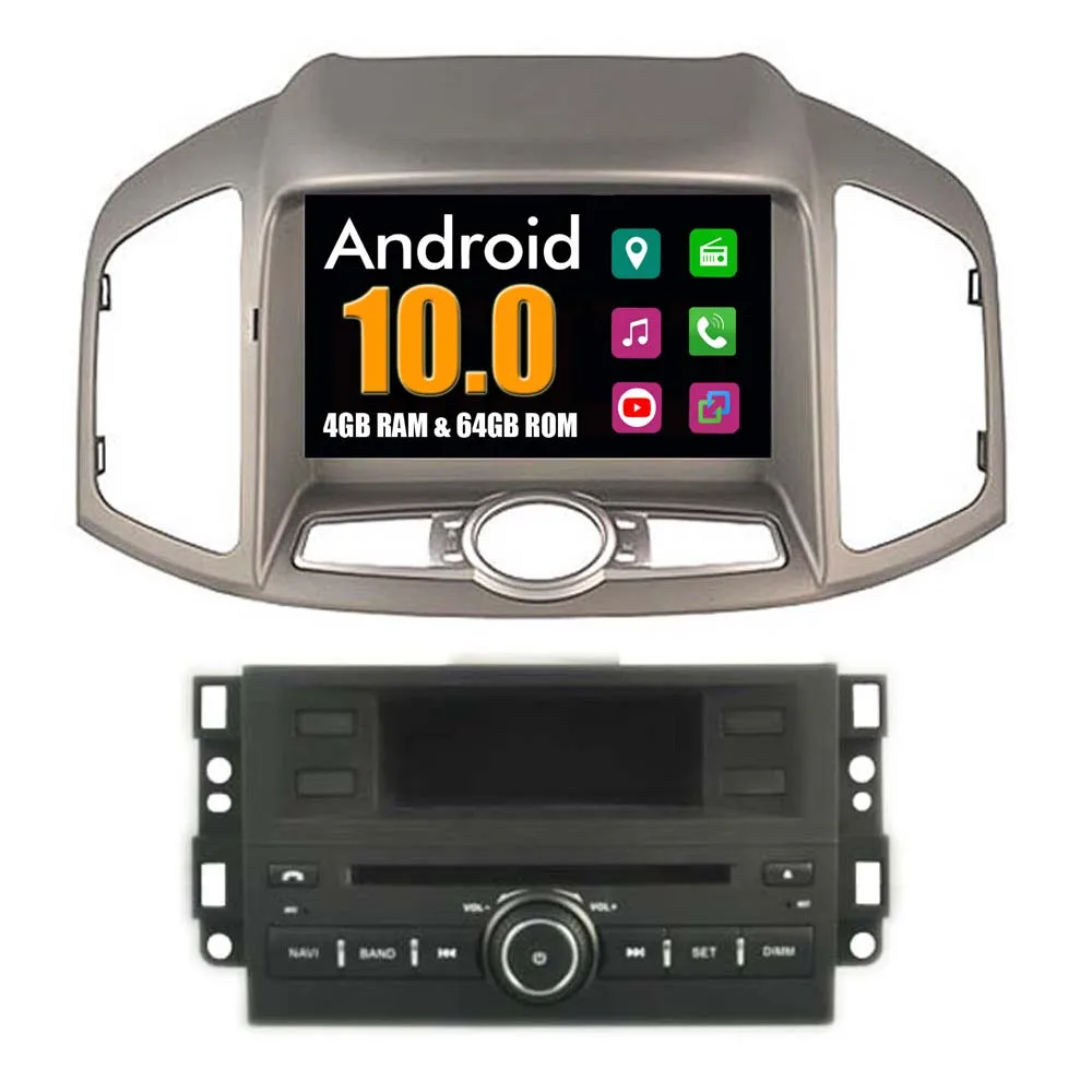 Автомобильный мультимедийный плеер RoverOne для Chevrolet Captiva 2011 2012 2013 2014 Android 10 Радио DVD