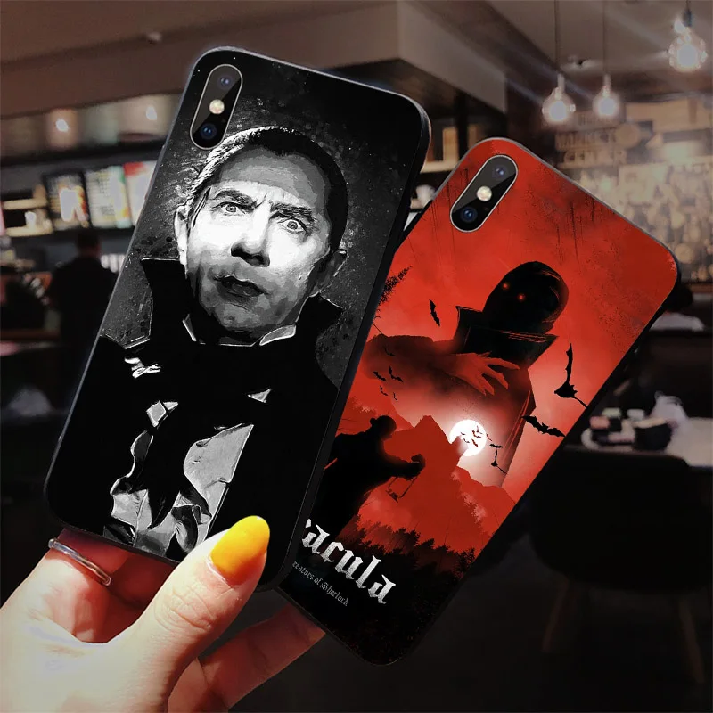 

Phone Case Covers For Apple iPhone 11 12 Pro Mini 6s 7 8 plus X XR XS 5 5s SE 2020 11 pro max Dracula TV Show Soft Black Fundas