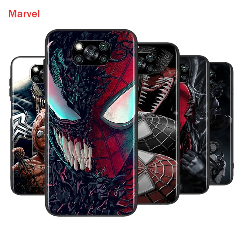 

Spiderman And Venom For Xiaomi Poco X3 NFC M2 X2 F2 F3 C3 M3 F1 Pro Mi Play Mix 3 A3 A2 A1 6 5 Lite Soft Phone Case