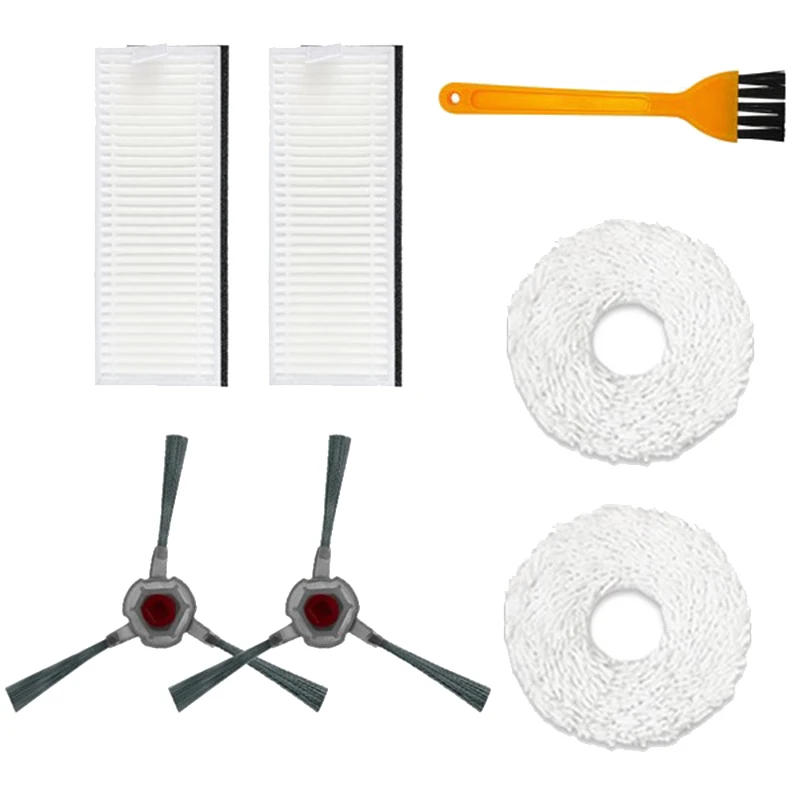 

7Pcs Replacement Parts for Ecovacs DEEBOT N9 N9+ Cleaning Robot Side Brush,Hepa Filter,Mop Cloth Spare Accessories