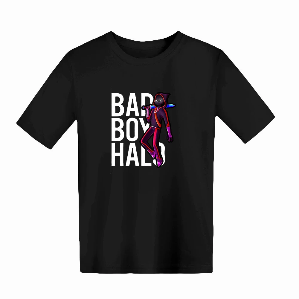 Крутая летняя модная футболка для мальчиков Game badboyhalo детская Высококачественная