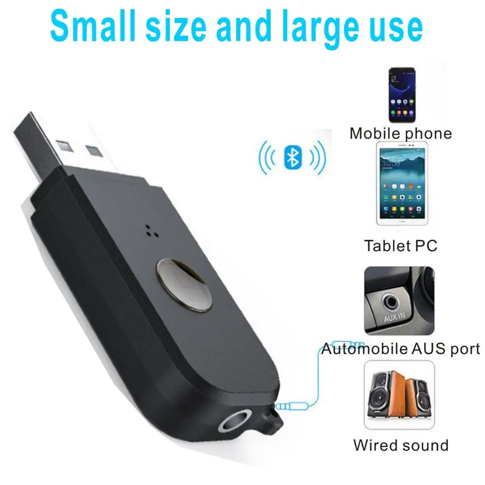 HXB Bluetooth приемник аудио USB AUX Receptor автомобильный 3 5 мм телефон громкой связи вызов
