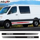 Спортивные стильные декоративные наклейки на дверь и боковую юбку для Mercedes Benz Sprinter аксессуары для кузова автомобиля решетчатые графические виниловые наклейки