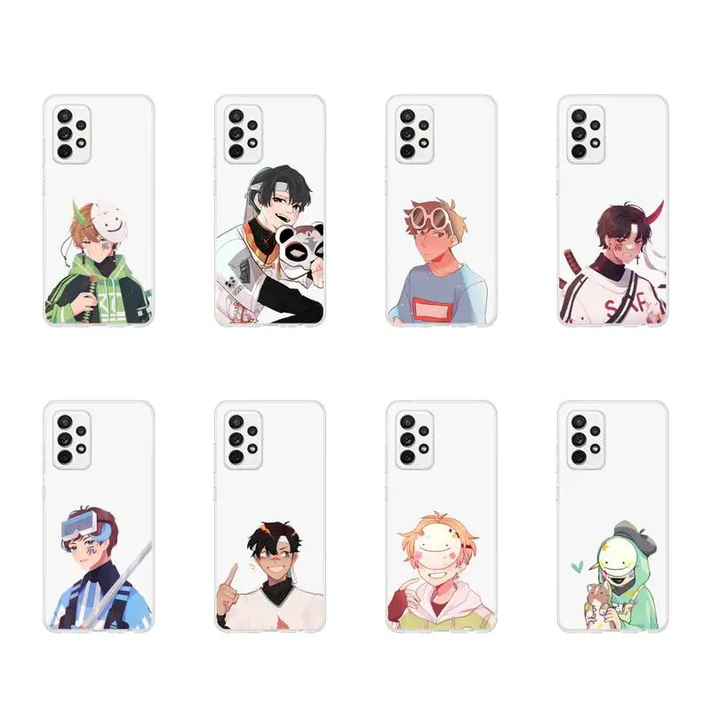

Dream Smp cartoon game Phone Case Transparent For Samsung Galaxy A S Note 9 10 51 50 71 70 80 20 21 30s ultra plus