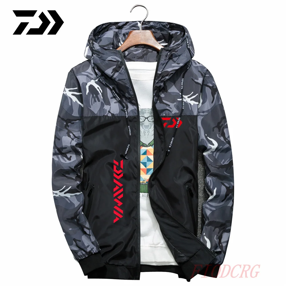 

Daiwa Fishing Men Clothes Tech Hydrophobic Clothing Listing Casual Outdoor Camping Hooded Jackets Quick Dry Waterproof Jackets