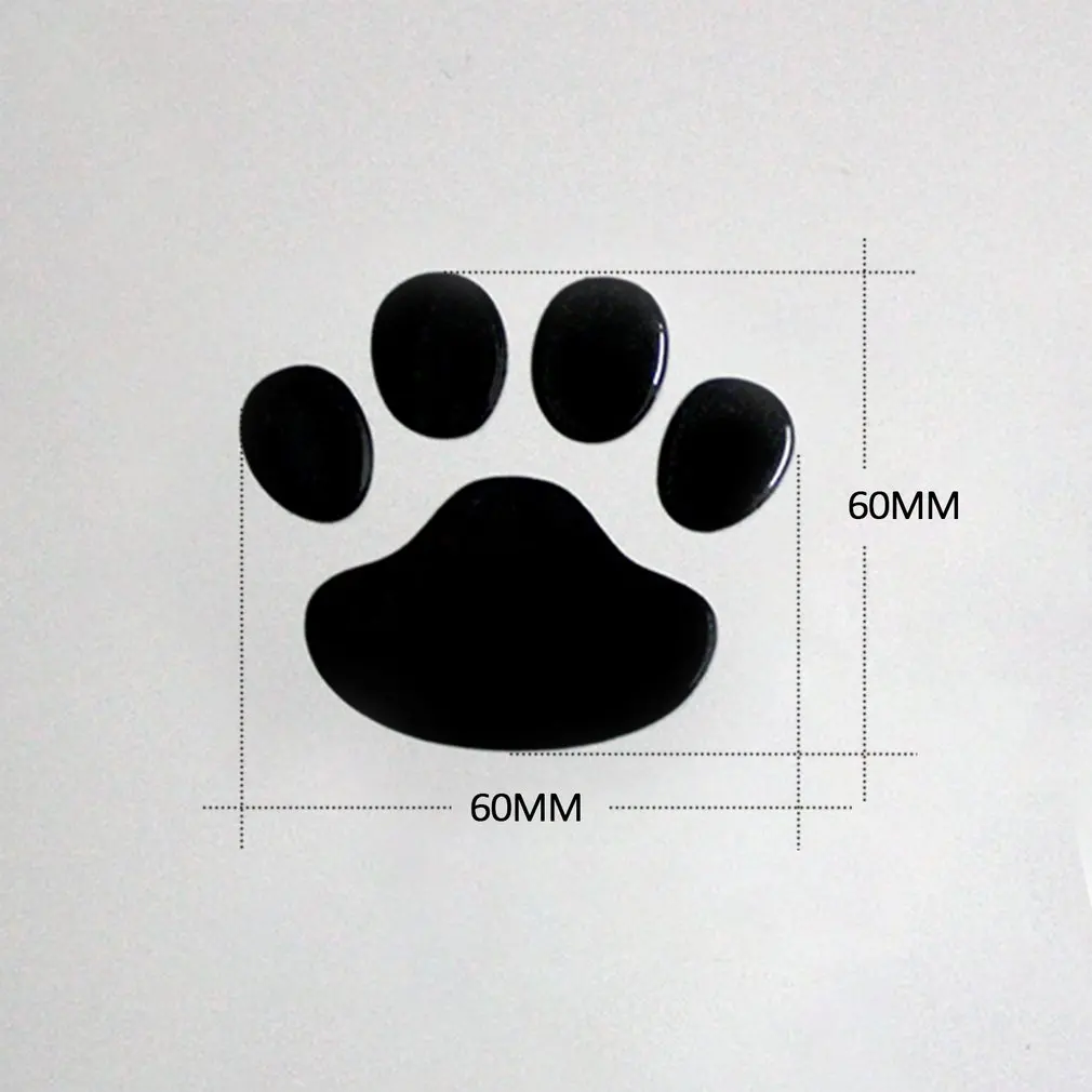 

Car Sticker 3D Dog Bear Footprints Chrome Badge Emblem Car Sticker Decal