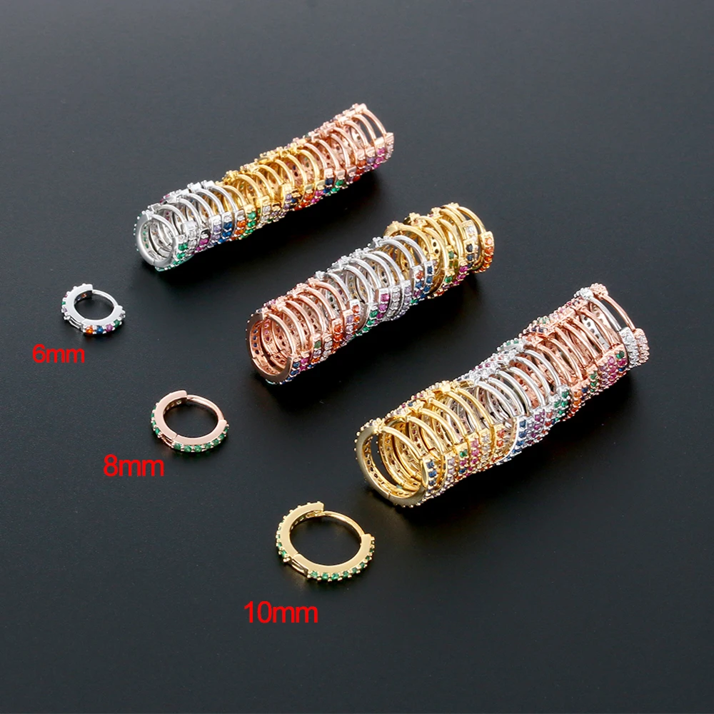 1 шт 6/8/10 мм Новая мода спиральный для хряща козелка Daith раковины уютно Huggie обруч серьги кольца носа ювелирное изделие для тела, CZ Пирсинг уха