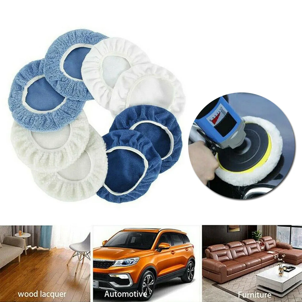

Washable Cover Polishing 8PCS Waxers super fine Bonnet Furniture Reusable