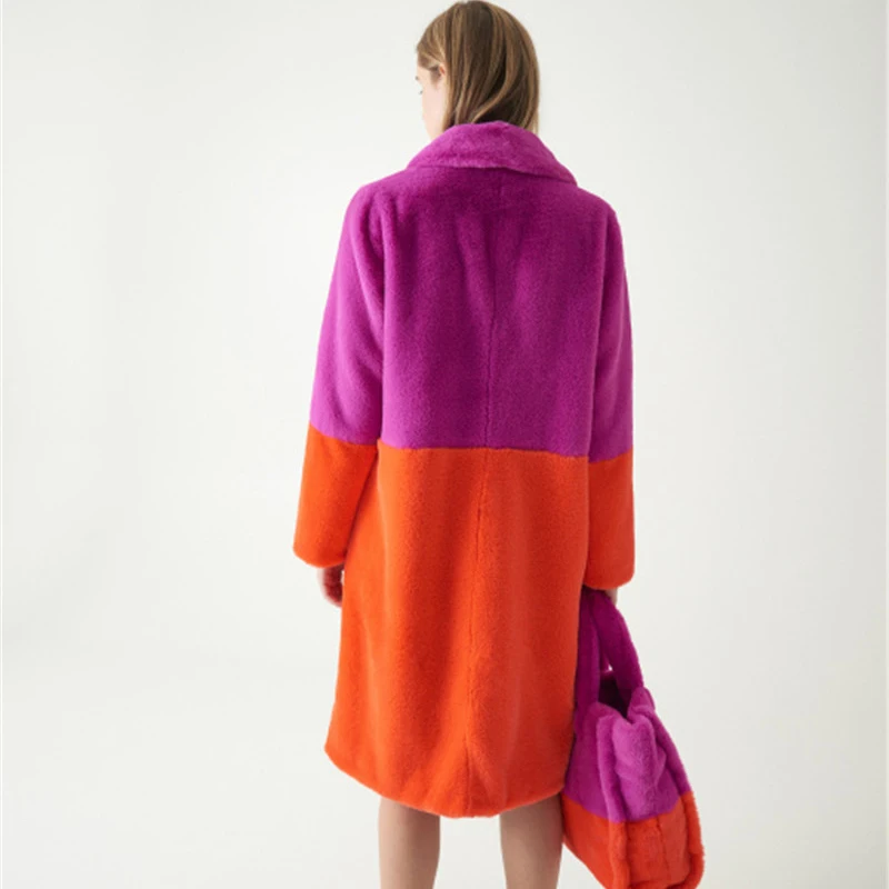 Зимнее женское пальто 2020 тонкий Повседневная одежда в стиле пэчворк С полосатой