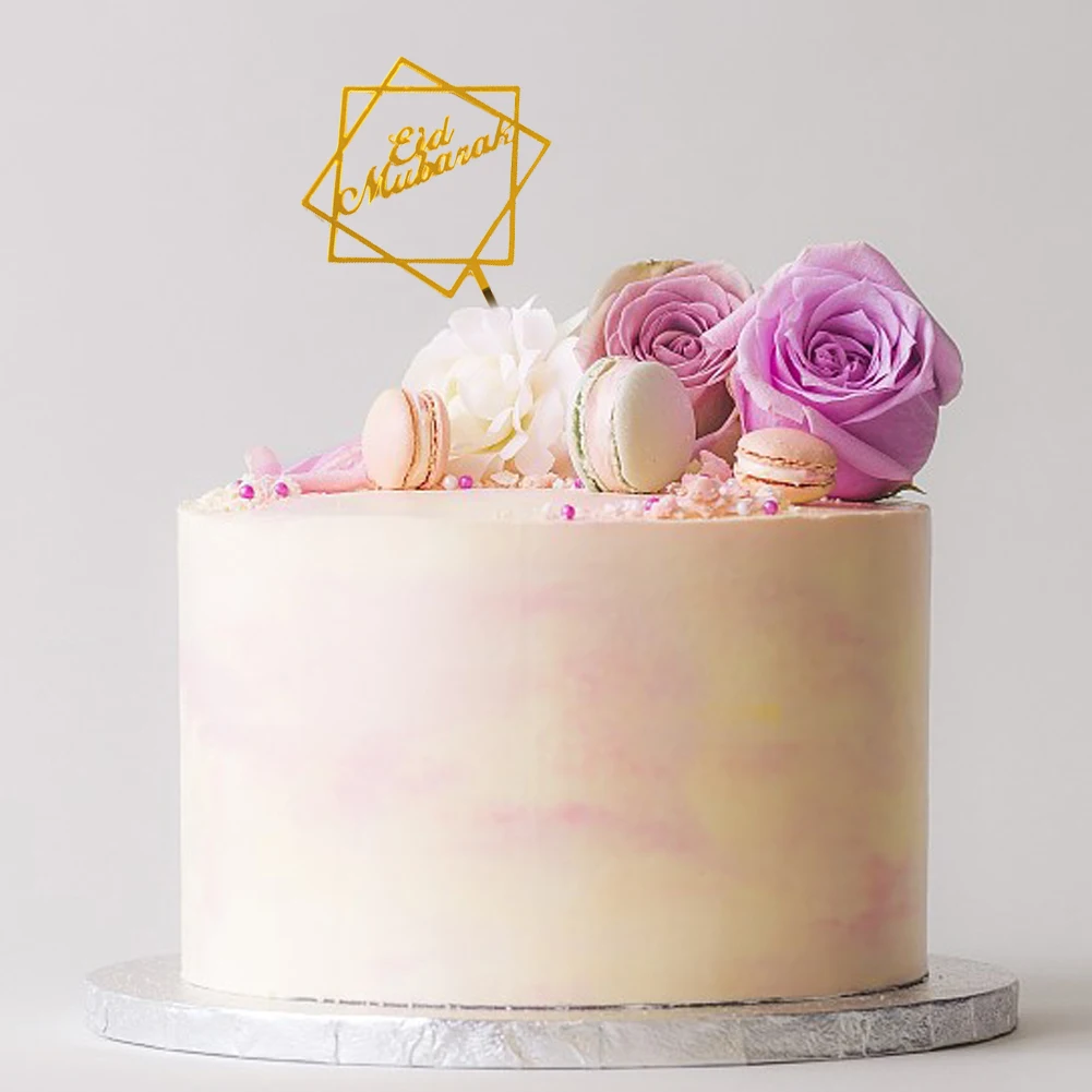 Новый ИД Мубарак торт фигурки жениха и невесты Цвета: золотистый Серебристый