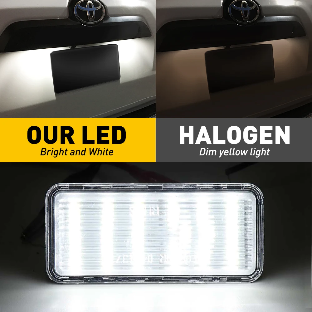 For Toyota Land Cruiser 120 Prado 200 Lexus GX470 No Error LED White Rear Number Plate Light Auto Lamp Car styling |