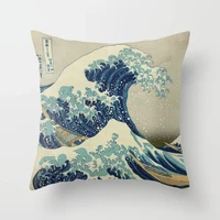 top fashion great wave off kanagawa ukiyoe cool square vintage special cover zipper throw pillowcase unique pillow sham