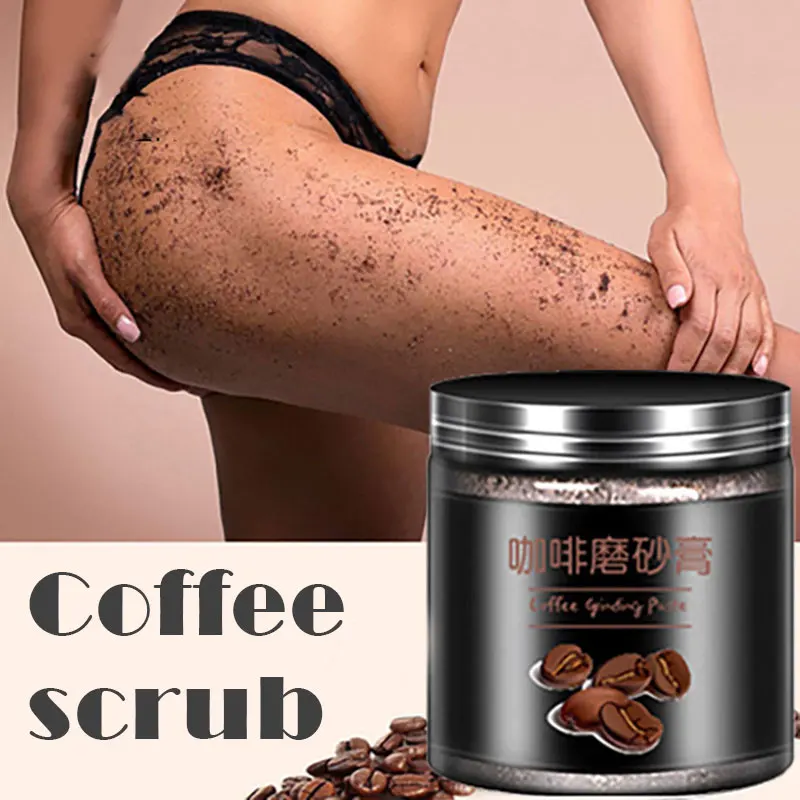 

1pc 250g New Caffeine Smooth Coffee Body Scrub with Coffee Dead Sea Salt for Gentle Exfoliating Body Rubbing Mud Women Body Care