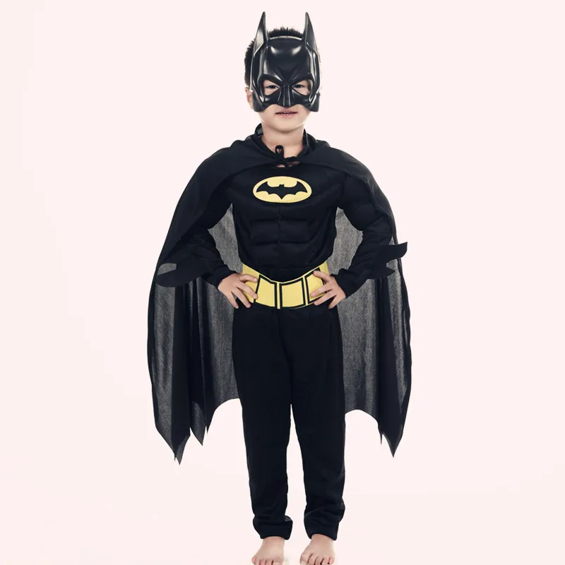 Children Boys Bat man costume Batboy Fancy Dress Tutu Superhero Cosplay Kids Halloween Costume Outfits Comic Masquerade Evening images - 6