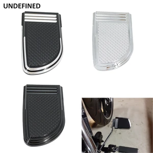 For Harley Brake Pedal Pad Covers Black Chrome Touring CVO Road King FLH Softail Slim Fat Boy Dyna Swichback Tour Tri Glide