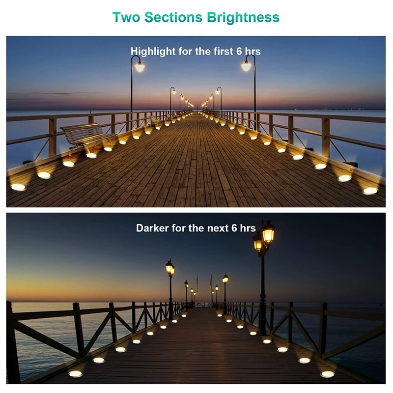 

6Pcs LED in Ground Lights with Protecting Shell, Waterproof Outdoor Deck Lighting for Yard Patio