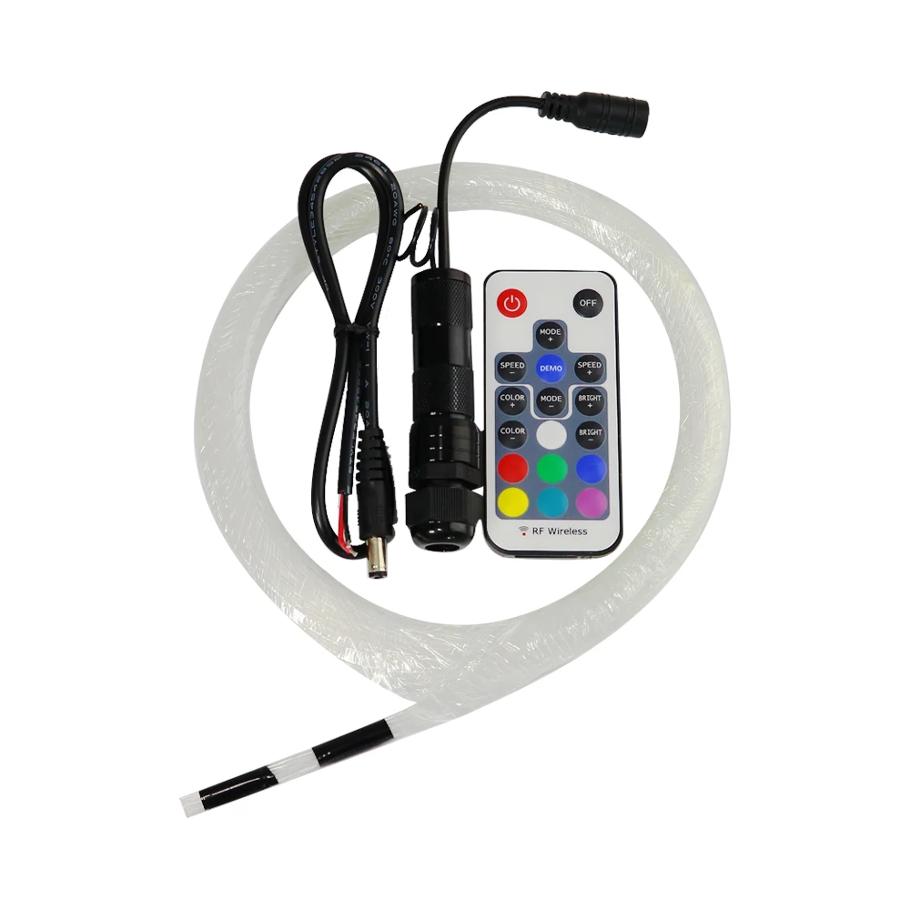 DC12V 2W RGB led волоконно-оптическое освещение 0,75 мм* 50 шт.* 2 м оптическое волокно для украшения автомобиля Звездные огни