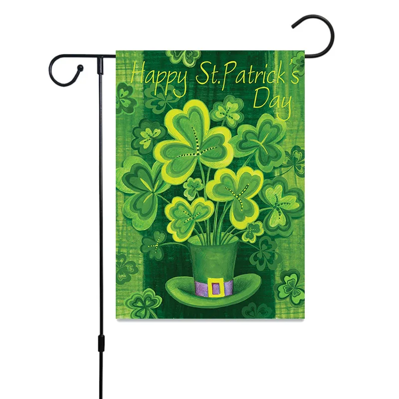 Мини Ярд ирландский день Святого Патрика Садовый флаг с высоким качеством