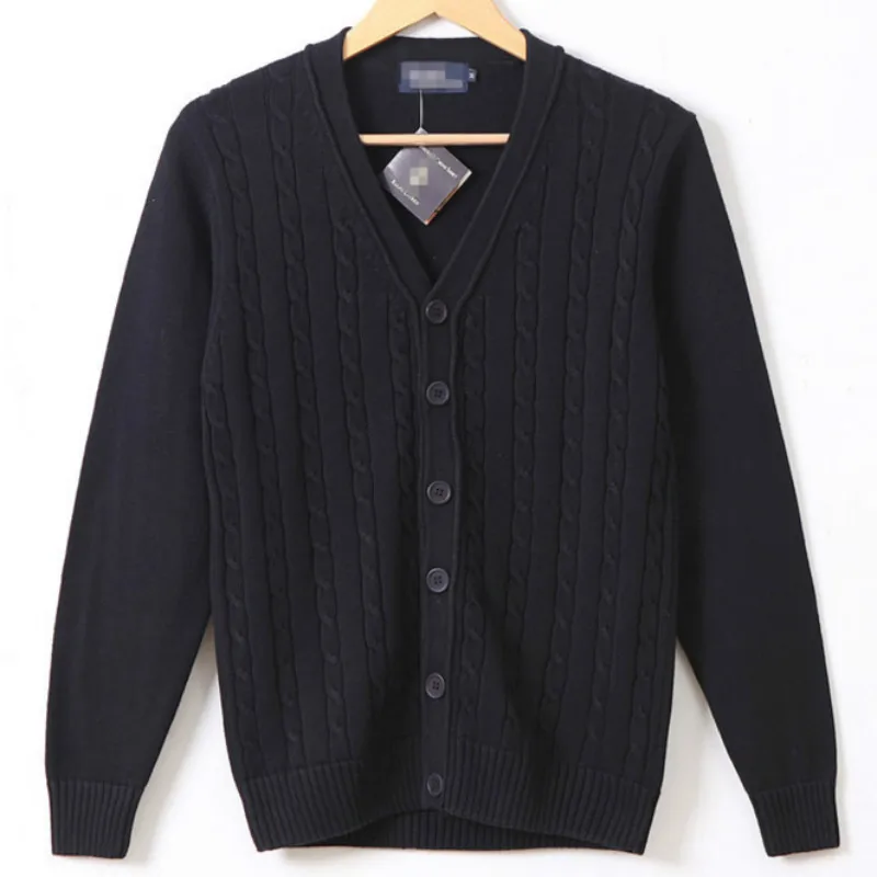 100% хлопок вязаный кардиган мужской 2020 осень зима длинный рукав сплошной цвет
