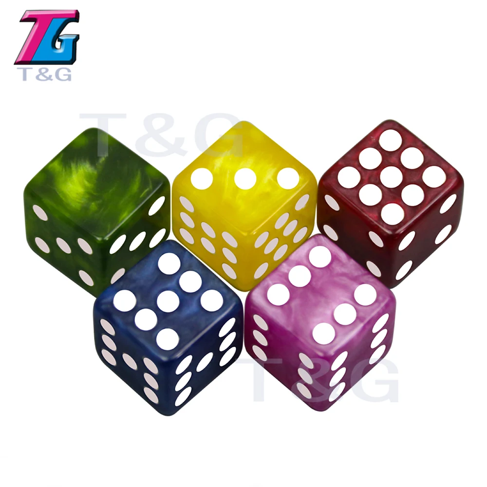 5 шт. Специальный 16 мм Разноцветные кости набор D6 куб шесть сторонний питьевой Dados