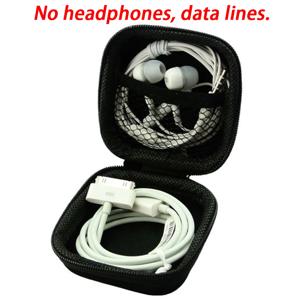 Сумка для хранения наушников Портативный мини чехол переноски на молнии