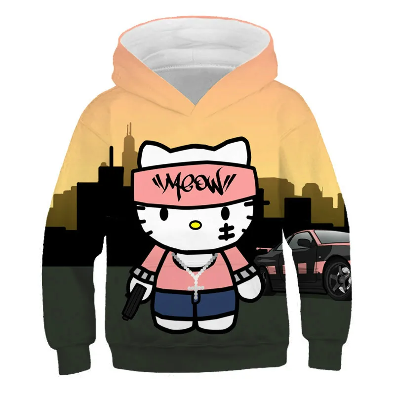 

2020 new 3D printing boy girl cartoon anime casual children's clothing street fashion sweater casual long-sleeved pullover