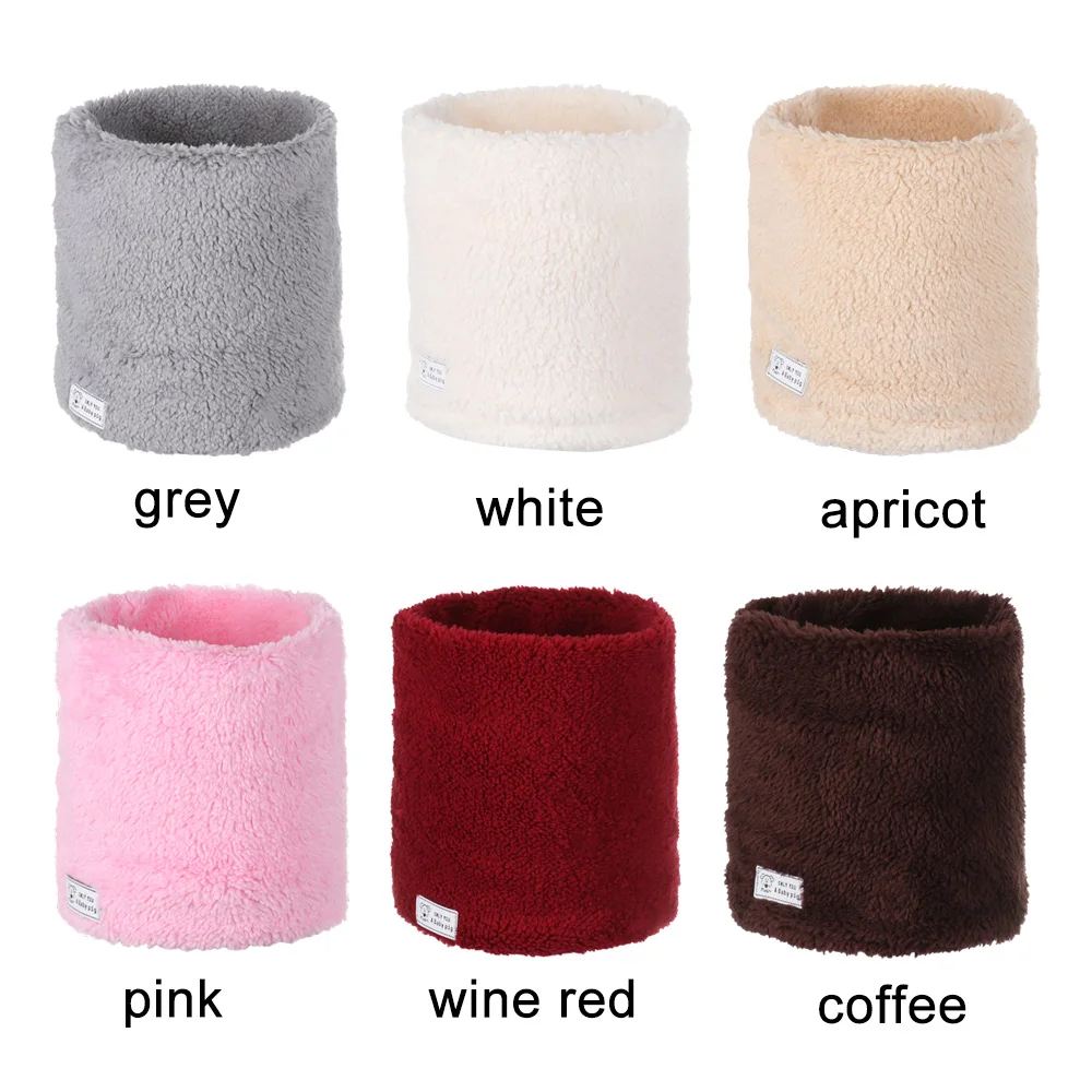 Children New Winter Warm Scarf Lamb Plush Circle Scarves Boys Girls Cotton Plus Velvet Windproof Ring |