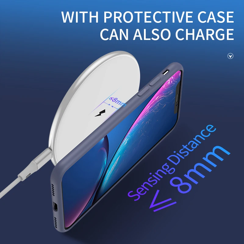 Беспроводное зарядное устройство Posugear 15 Вт для iPhone 11 X XS XR 8 plus Samsung S9 S10 Note Huawei P30 Qi USB