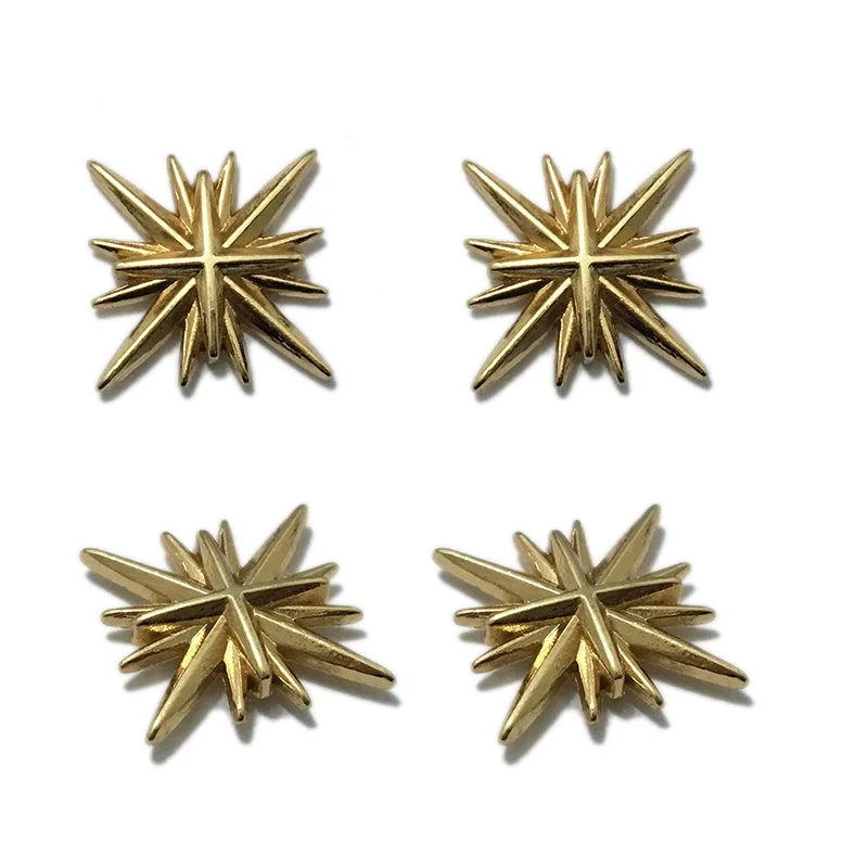 

100 шт. 2,5 см латунные шипы золотого цвета с заклепками, крутые модные шпильки, аксессуар, кожа, ремень, сумка, украшение для обуви с заклепками