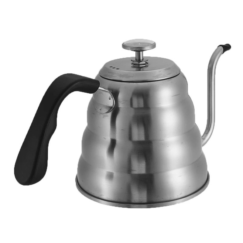 

1200ml Stainless Steel Drip Coffee Gooseneck Kettle with Thermometer Teapot Pour Over Coffee Pot Maker Coffeeware Barista Tools