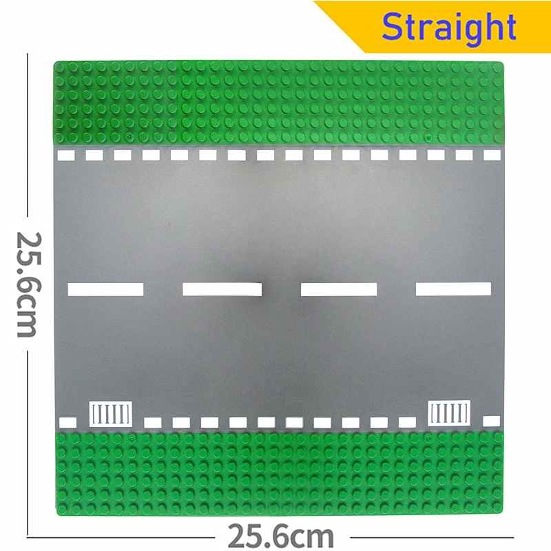 Городская дорога Baseplate улица DIY строительные блоки Базовая пластина для