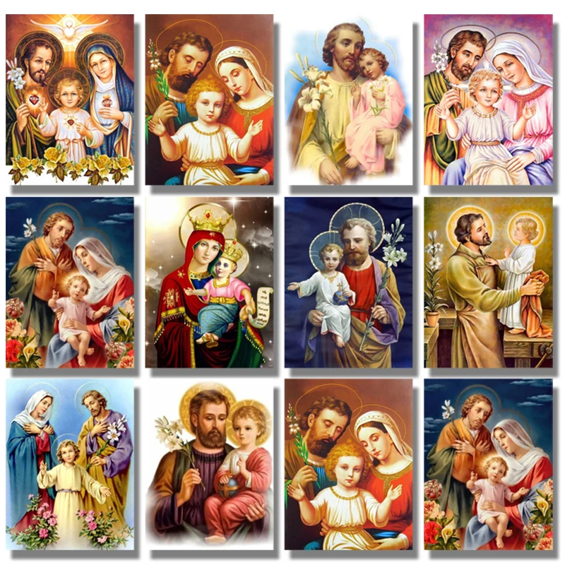 5d DIY алмазная живопись религиозные иконы Полный Круглый дрель Алмазная вышивка