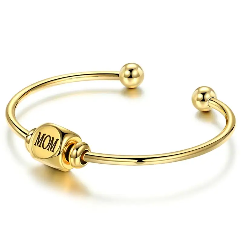 Сделай Сам гравировка подарок маме браслет я люблю тебя мама вращающийся Браслет