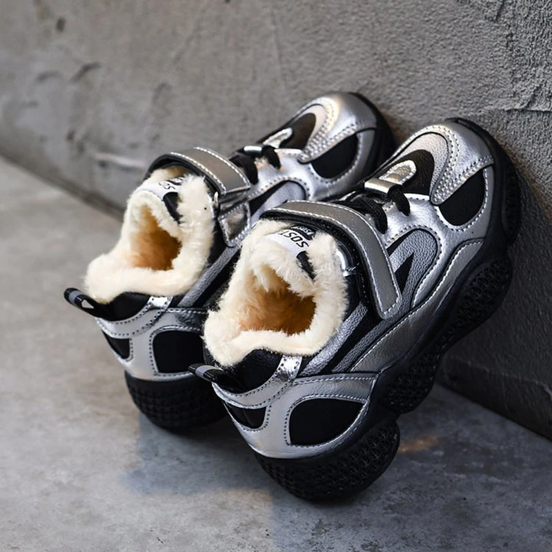 Зимние Детские Модные Повседневные кроссовки для мальчиков и девочек обувь папы