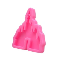 castle keychain decor silicone mold jewelry fillings pendant accessory diy charms handmade epoxy resin cabochon baking mould art