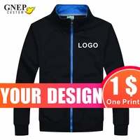 gnep new trend mens jacket custom logo casual sports camouflage stand up collar sportswear print embroidery personality pattern
