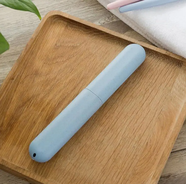 

Wheat Straw Travel Toothbrush Case 4 Colors Toothbrush Holder Hiking Camping Portable Toothbrush Cover Storage Box SN2580