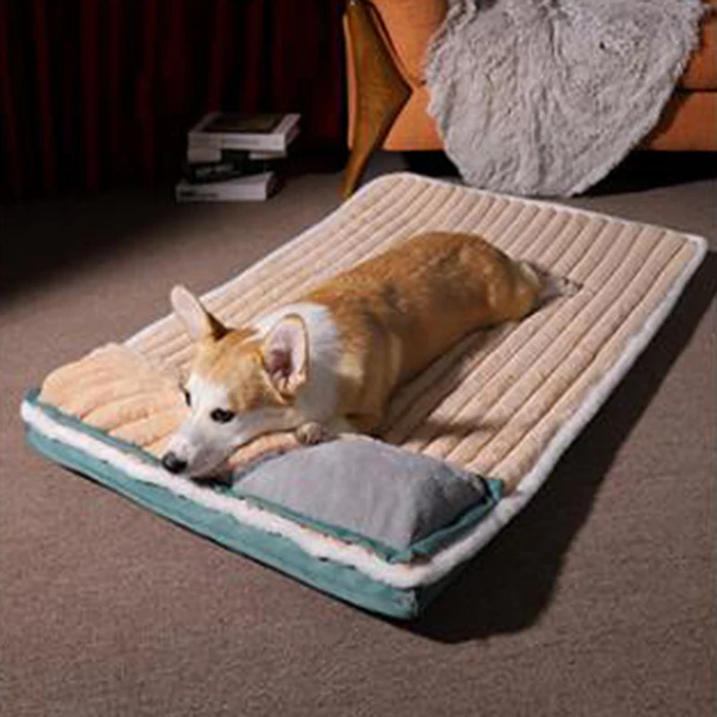 Зимняя мягкая подушка для маленьких и больших собак спальные кровати домики