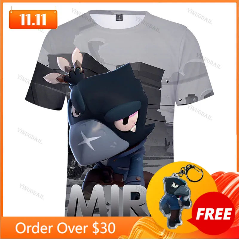 

Children's Crow Shoot Game 3D Print T-shirt Womens Clothing Browlers T Shirt star Women Kids Tops 2021 Shirt Boys Girls