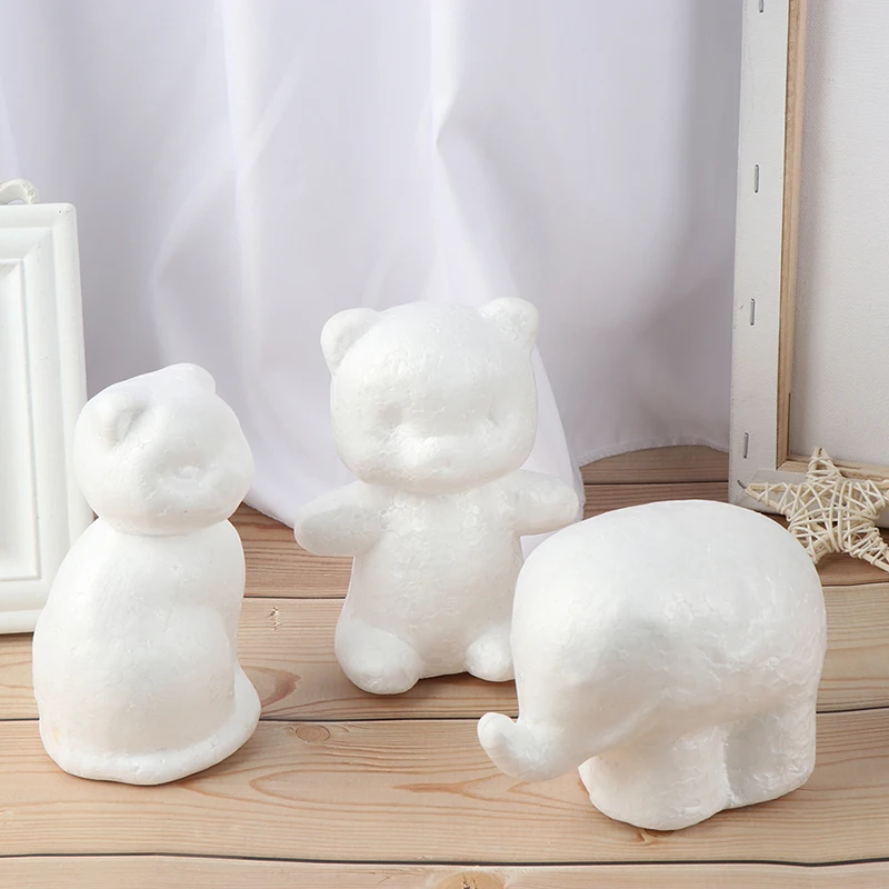 1 шт. 12 см милые животные пена роза медведь форма сделай сам Искусственный цветок