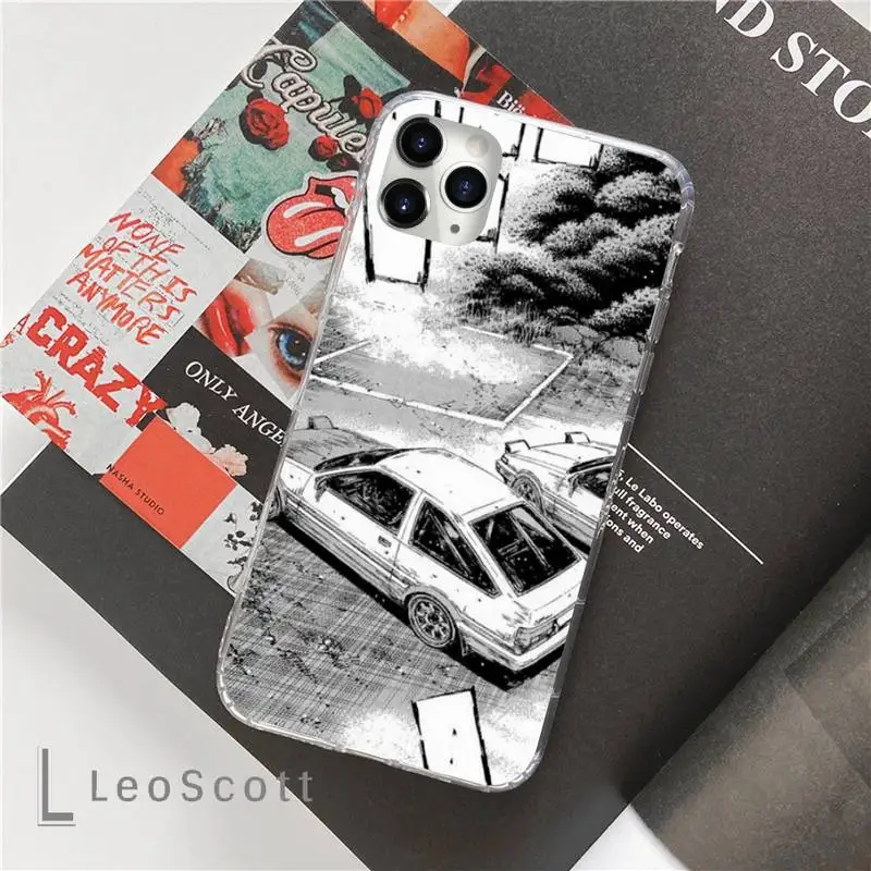

Cartoon initial d JDM Drift Phone Case Shell Cover Coque Fundas For iphone 12 5 5s 5c se 6 6s 7 8 plus x xs xr 11 pro max