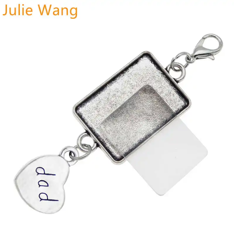Julie Wang 1 комплект оправа кабошона + очаровательное стекло пустая Геометрическая