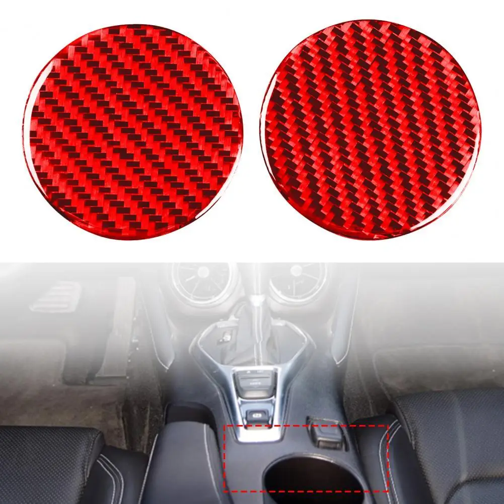 

Наклейки на панель, красные наклейки из углеродного волокна, 2 шт.